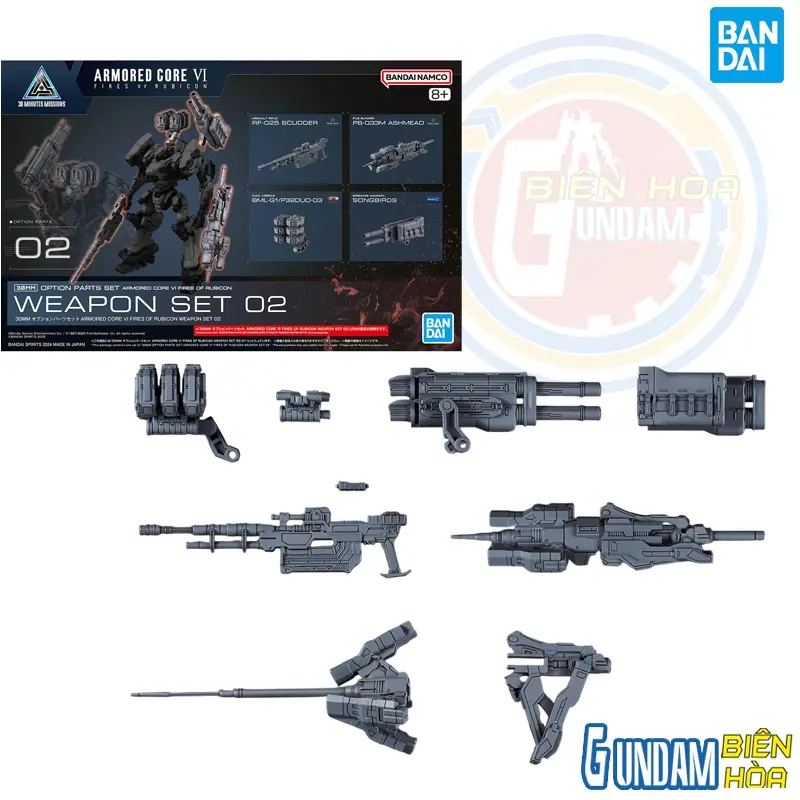 Mô hình lắp ráp phụ kiện 30MM OPTION PARTS SET ARMORED CORE Ⅵ FIRES OF RUBICON WEAPON SET 02