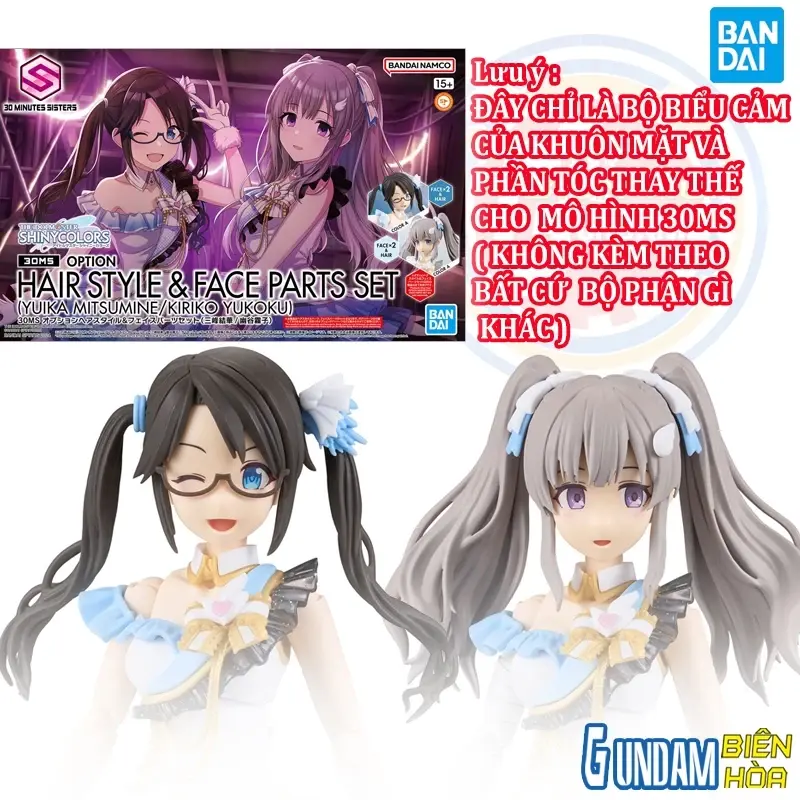 Bộ lắp ráp phụ kiện 30MS OPTION HAIR STYLE & FACE PARTS SET (YUIKA MITSUMINE/KIRIKO YUKOKU)