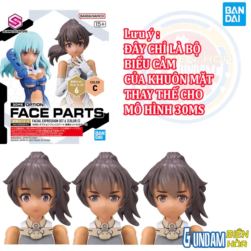 Bộ lắp ráp phụ kiện 30MS OPTION FACE PARTS FACIAL EXPRESSION SET 6 [COLOR C]