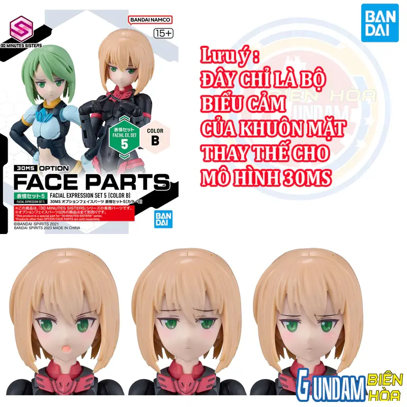 Bộ lắp ráp phụ kiện 30MS OPTION FACE PARTS FACIAL EXPRESSION SET 5 [COLOR B]