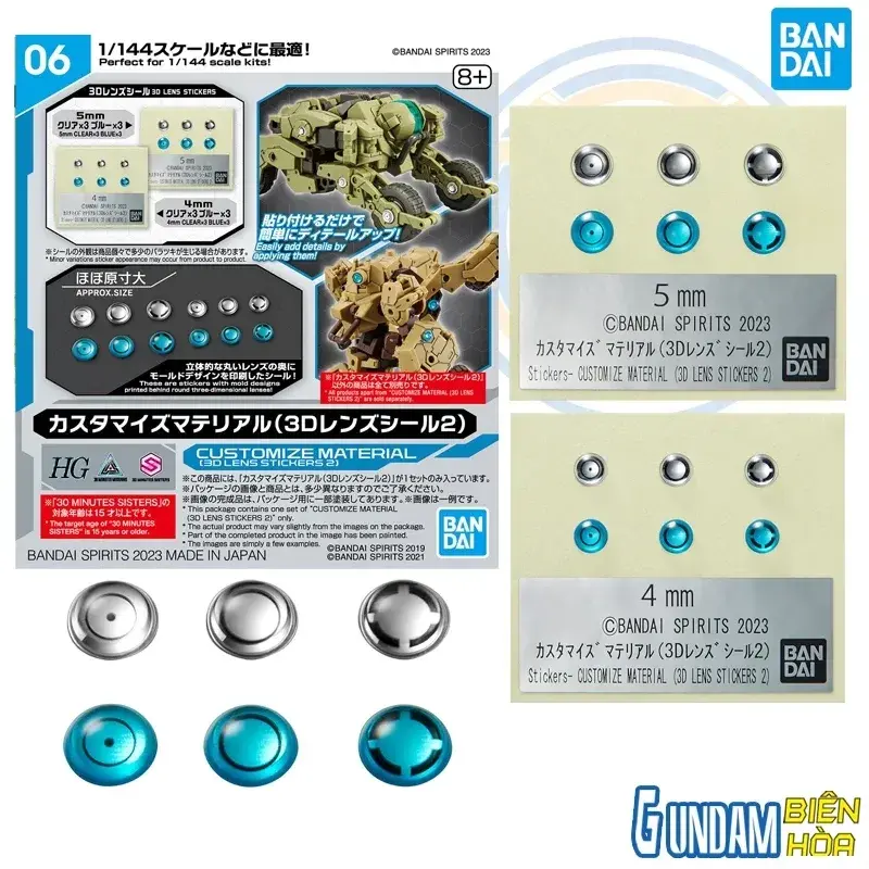 Bộ phụ kiện CUSTOMIZE MATERIAL (3D LENS STICKERS 2)