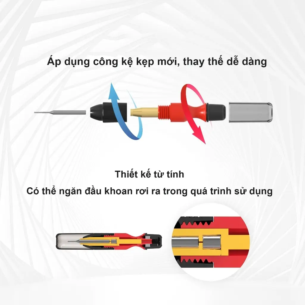 Khoan tay DSPIAE đa năng dùng cho mô hình nhựa PT-HD 3.175