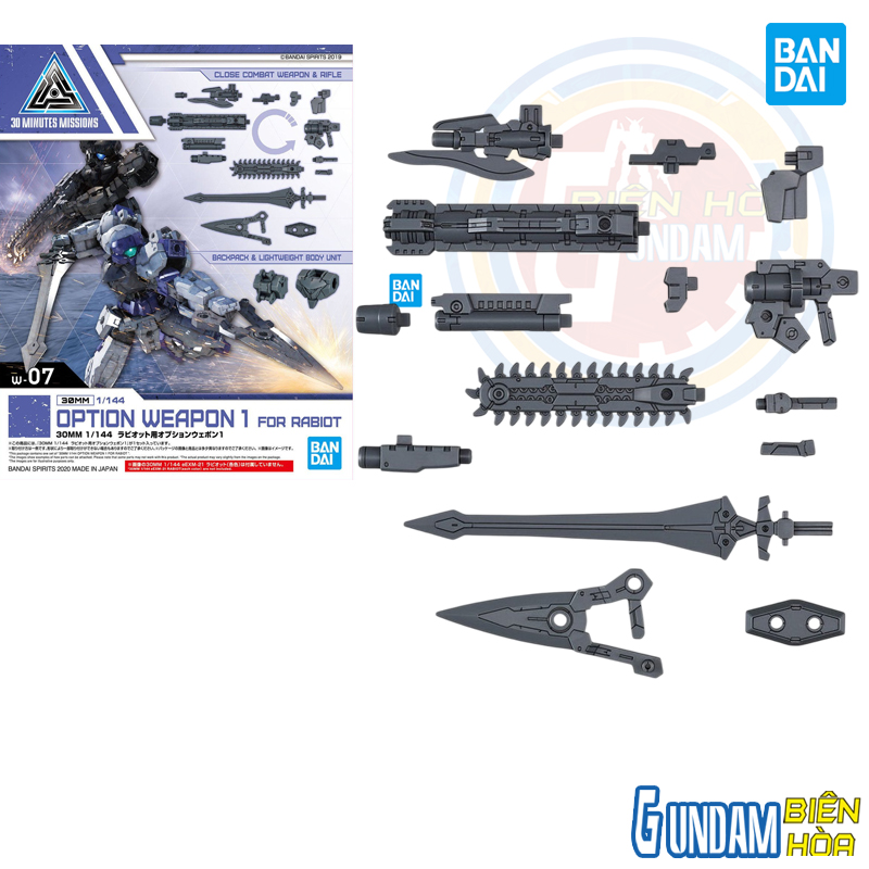 Bộ phụ kiện lắp ráp 30MM 1/144 OPTION WEAPON 1 FOR RABIOT