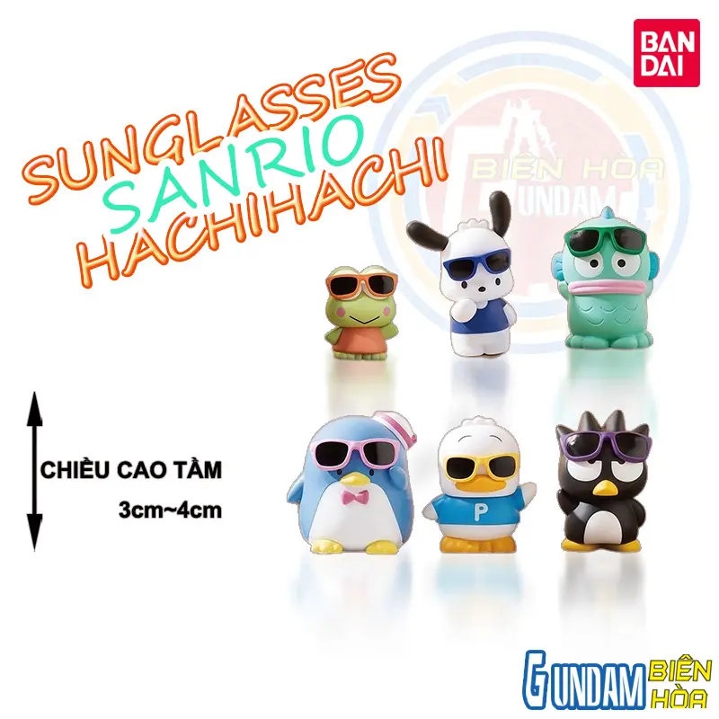 Mô hình gashapon HAPIDANBUI COOL SUNGLASSES FIGURE SET 6 bé