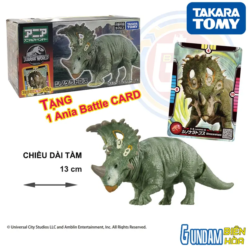 ANIA Jurassic World Sinoceratops  Battle Card set