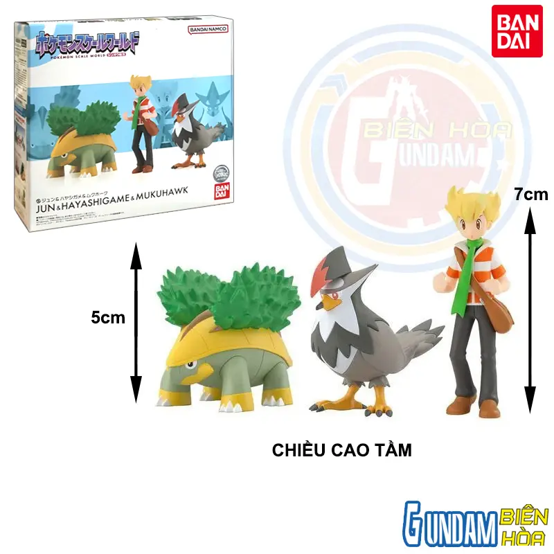 Mô hình POKEMON SCALE WORLD SINNOH REGION BARRY & GROTLE & STARAPTOR