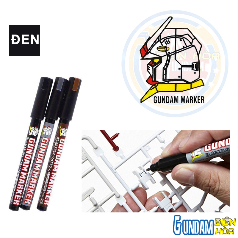 Bút Kẻ Lằn Chảy Gundam Marker GM301 ĐEN (BLACK)