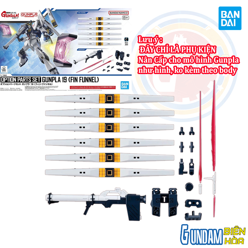 Bộ phụ kiện lắp ráp OPTION PARTS SET GUNPLA 19 （FIN FUNNEL）