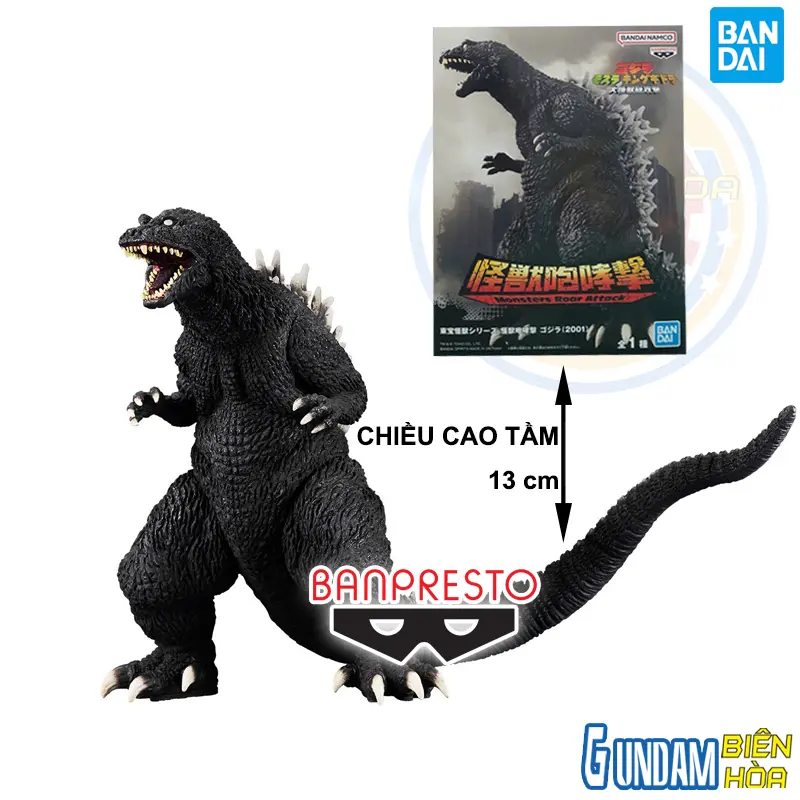 Mô hình Figure Banpresto TOHO MONSTER SERIES MONSTERS ROAR ATTACK GODZILLA(2001)
