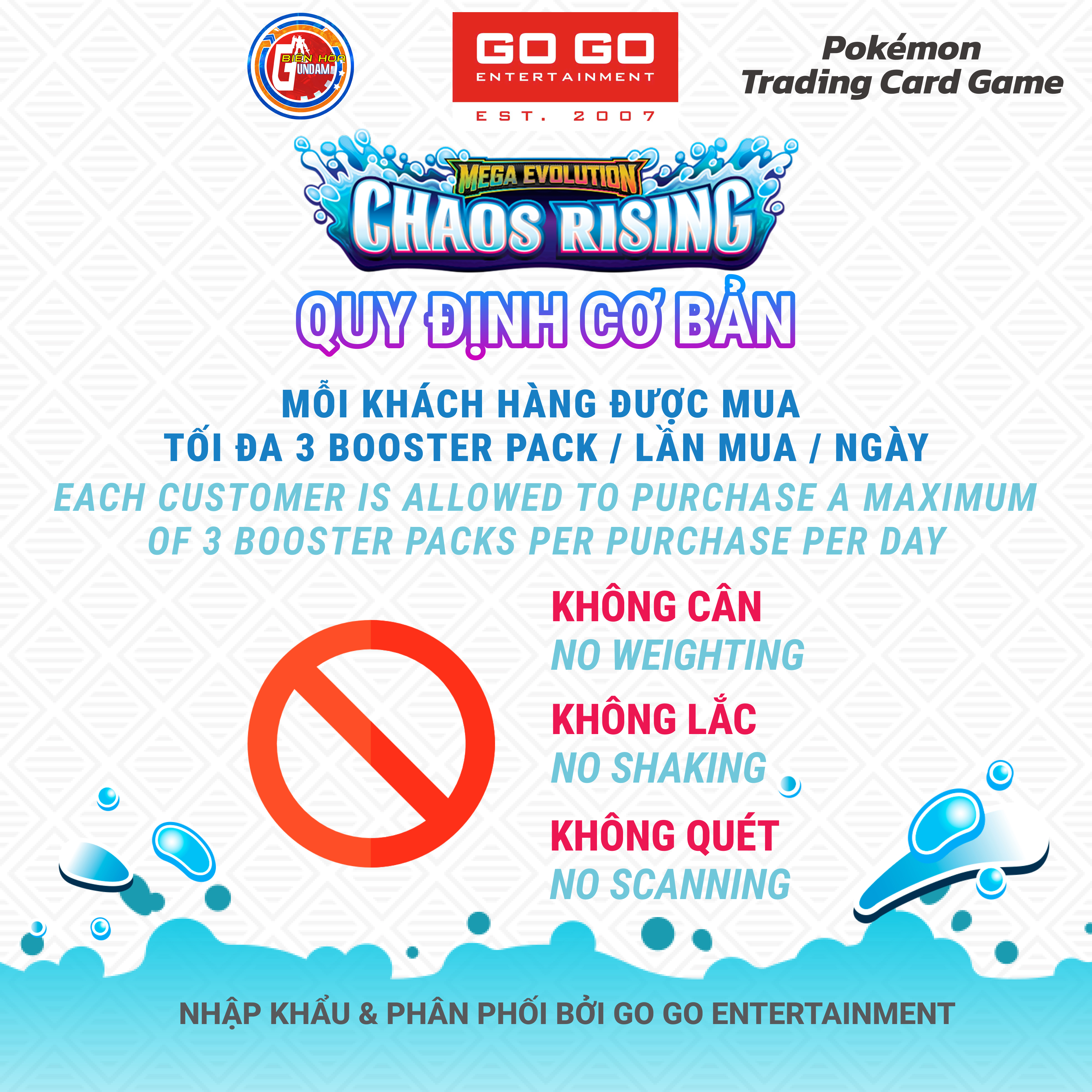 Thẻ bài sưu tầm Pokemon TCG ME04 –Mega Evolution Chaos Rising Booster Pack