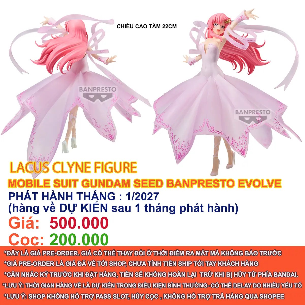 MMô hình Figure Banpresto MOBILE SUIT GUNDAM SEED BANPRESTO EVOLVE LACUS CLYNE FIGURE